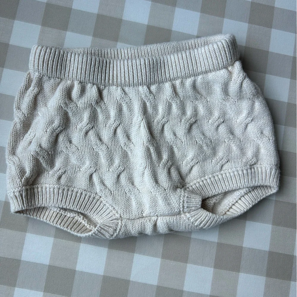 Cat & Jack Cozy Cream Knit Diaper Cover